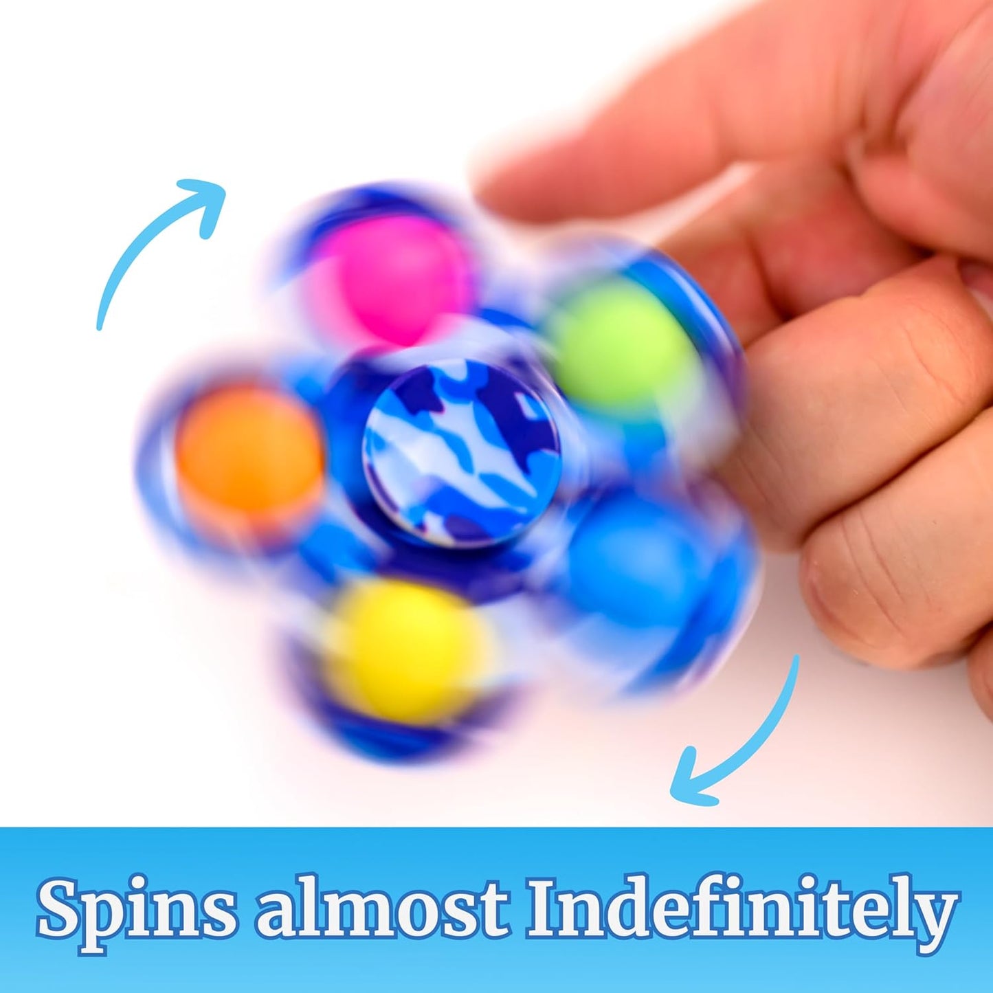 Nutty Toys Fidget Spinner Dimple Popper Sensory Toy - Top Stress & Anxiety Relief Gifts 2024 Unique Christmas Stocking Stuffers Idea for Toddler Kids & Adults Best Teen Girl Teenage Boys Tween Present