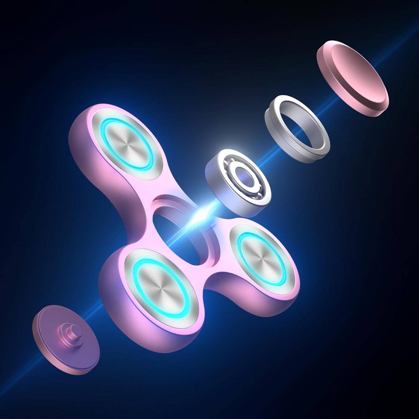 Fidget Spinners Toy, Metal Stainless Steel Bearing High Speed 4-8 Min Spins, EDC ADHD Stress Anxiety Relieves Fidgets Finger Toys, Spinner Toys for Kids and Adults