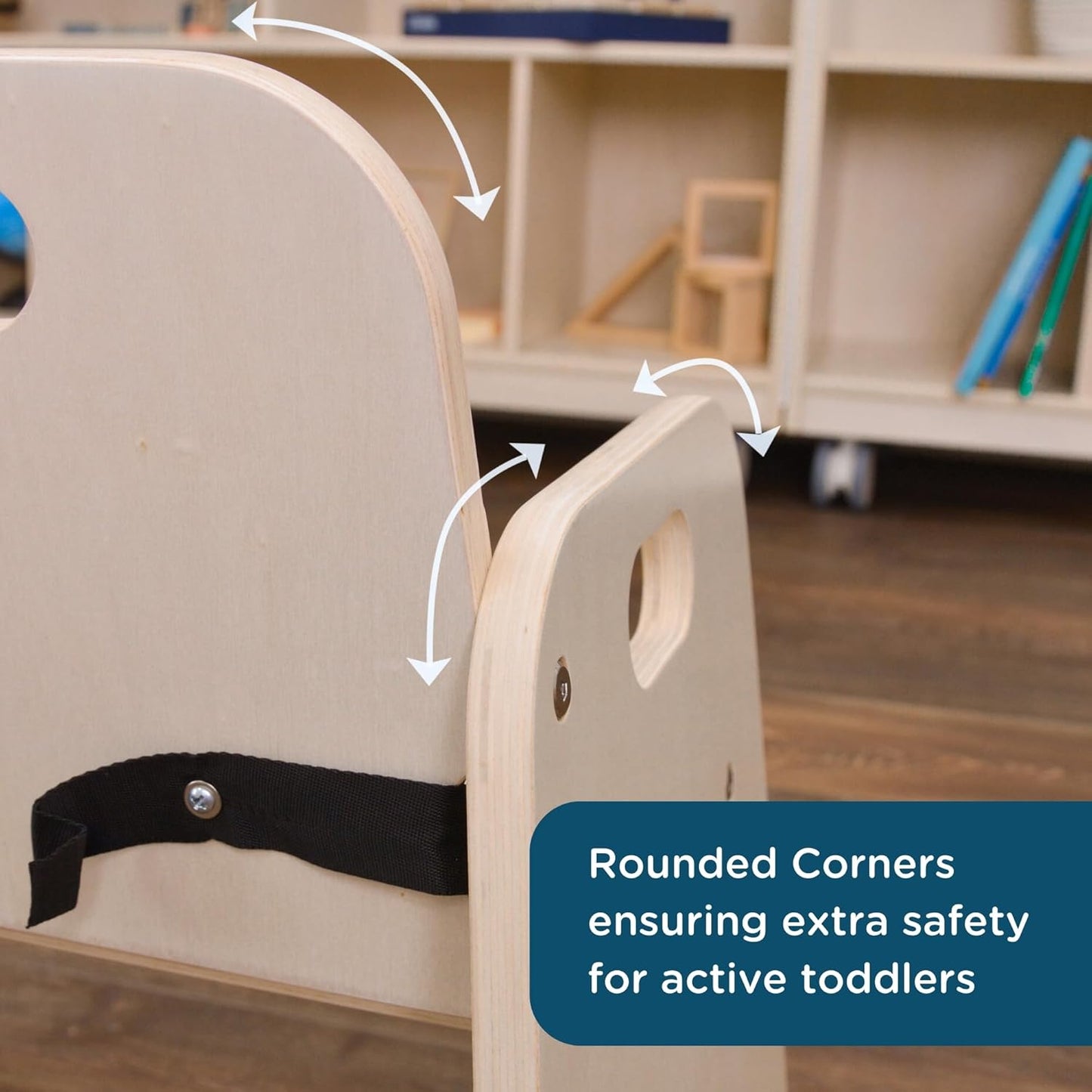 Children’s Factory Toddler Chair with Strap, Baby Activity Seat, Toddler Feeding Chair, 9" H Seat