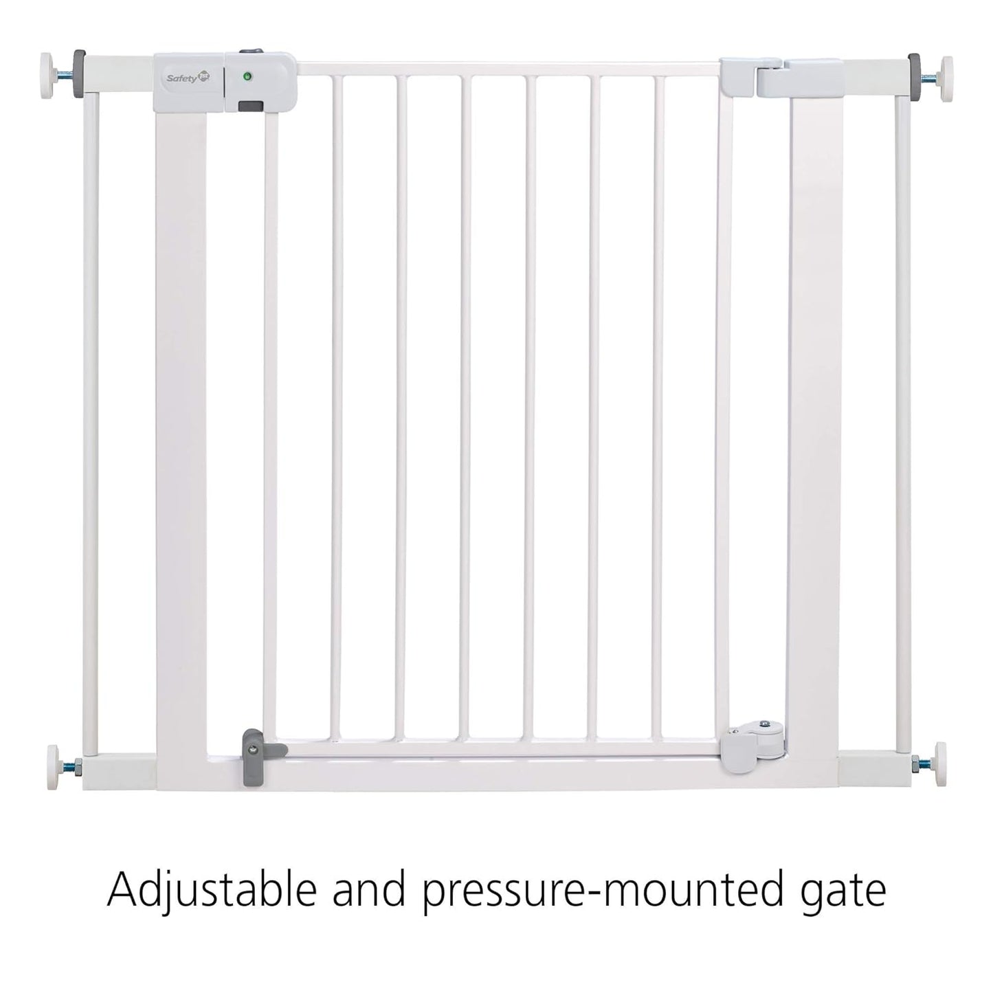 Safety 1st Easy Install Baby Gate for Doorways, Auto-Close Pressure-Mounted Magnetic Latch, Indoor Dog Gates, No Drilling, Fits 29"-38", Black