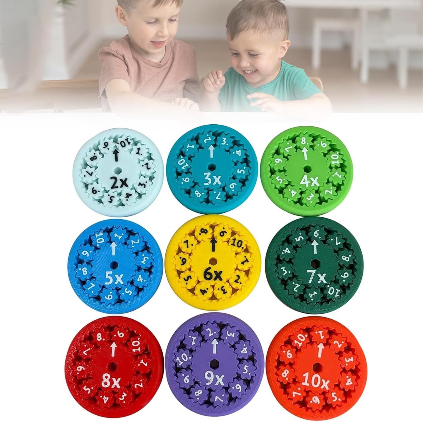Math Fidget Spinner,Number Round Math Fidget Spinner for Children, Learn Multiplication & Division (18)