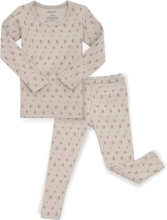 AVAUMA Baby Boys Girls Pajama Set 6M-7T Kids Cute Toddler Snug fit Pattern Design Pjs Cotton Sleepwear