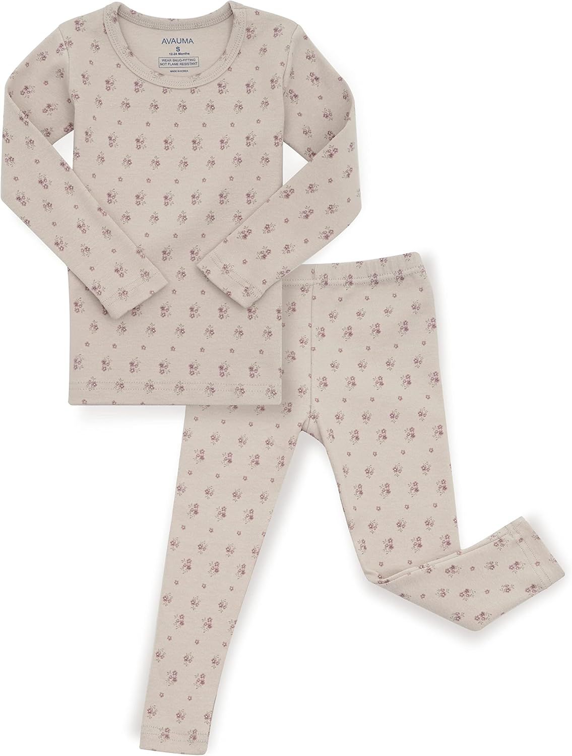 AVAUMA Baby Boys Girls Pajama Set 6M-7T Kids Cute Toddler Snug fit Pattern Design Pjs Cotton Sleepwear