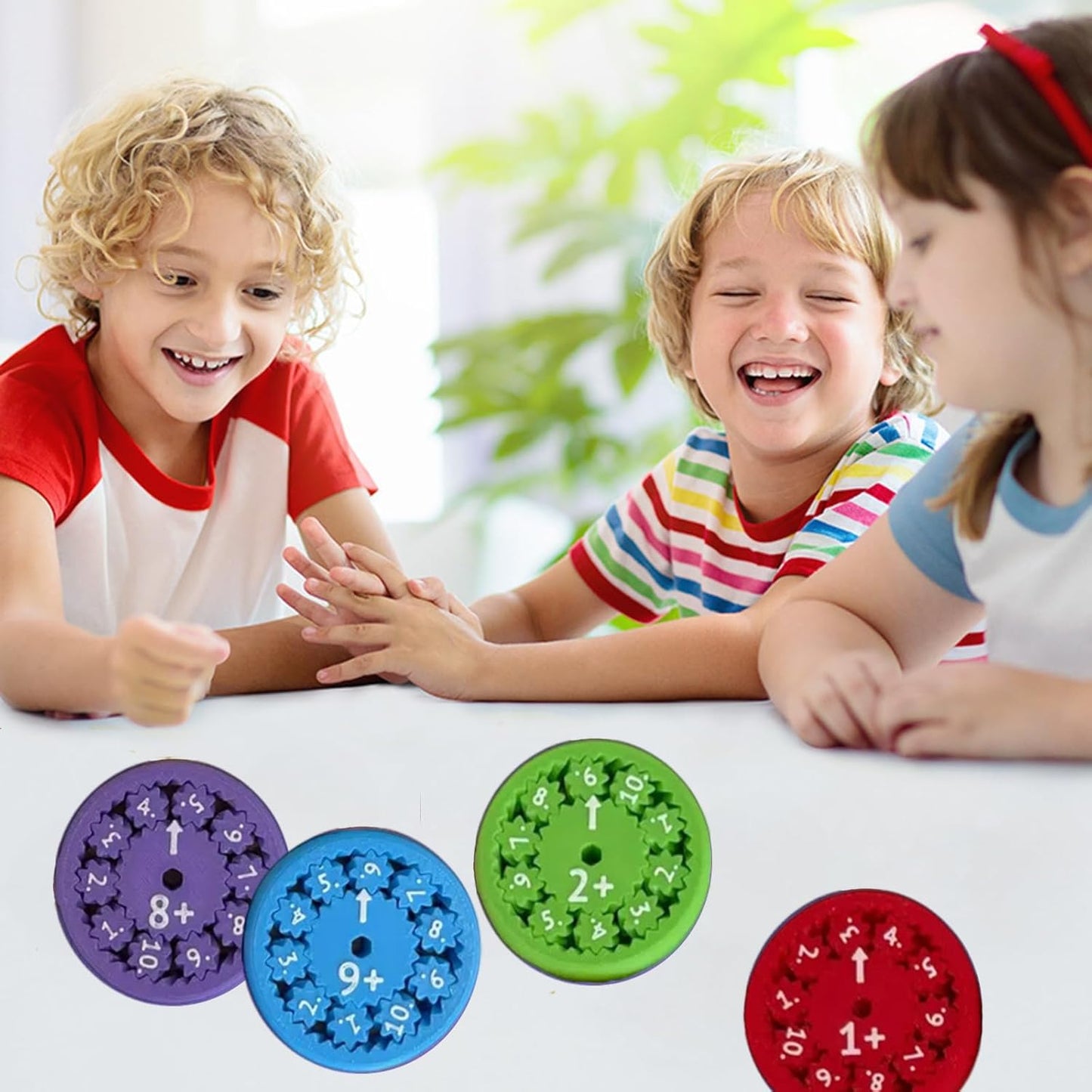 Math Fidget Spinners,Educational Math Fact Fidget Spinners - Learn Division & Multiplication - Perfect for Stimmers & Fidgeters (Add Or Subtract 9pcs)
