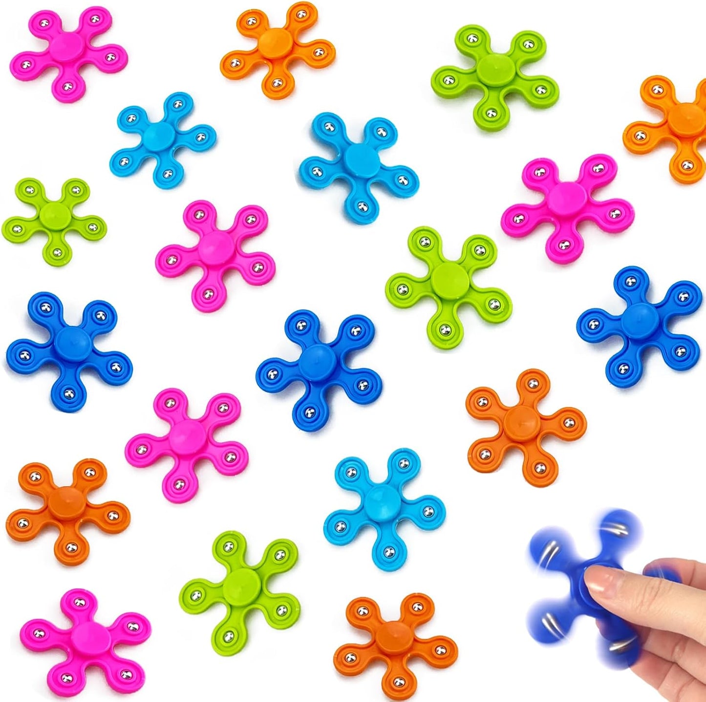32 Pack High Speed Bearing Quiet Fidget Spinners Bulk, Stress Relief Sensory Fidget Toys Bulk for Kids, Birthday Return Gift Party Favors Classroom Prize Student Gifts Stocking Stuffers (32)