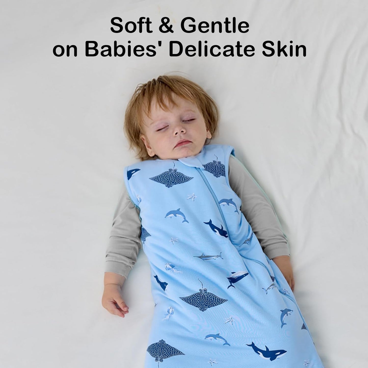 BubblePanda Rayon Made from Bamboo Sleep Sack 2t-3t 0.5 Tog Soft Lightweight Toddler Sleep Sack 24-36 Months for Babies 2-Way Zipper Wearable Blanket Baby 3t