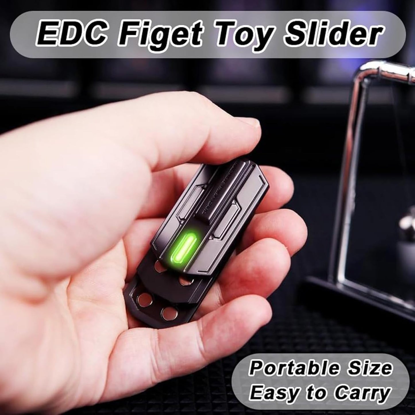 Fidget Toys Adults Metal Fidget Slider Metal Fidget Toys EDC Metal Fidget Slider Toys Adult Fidget Toys for Adults Desk Toys for Office for Adults(Fidget Toys Metal-Green)