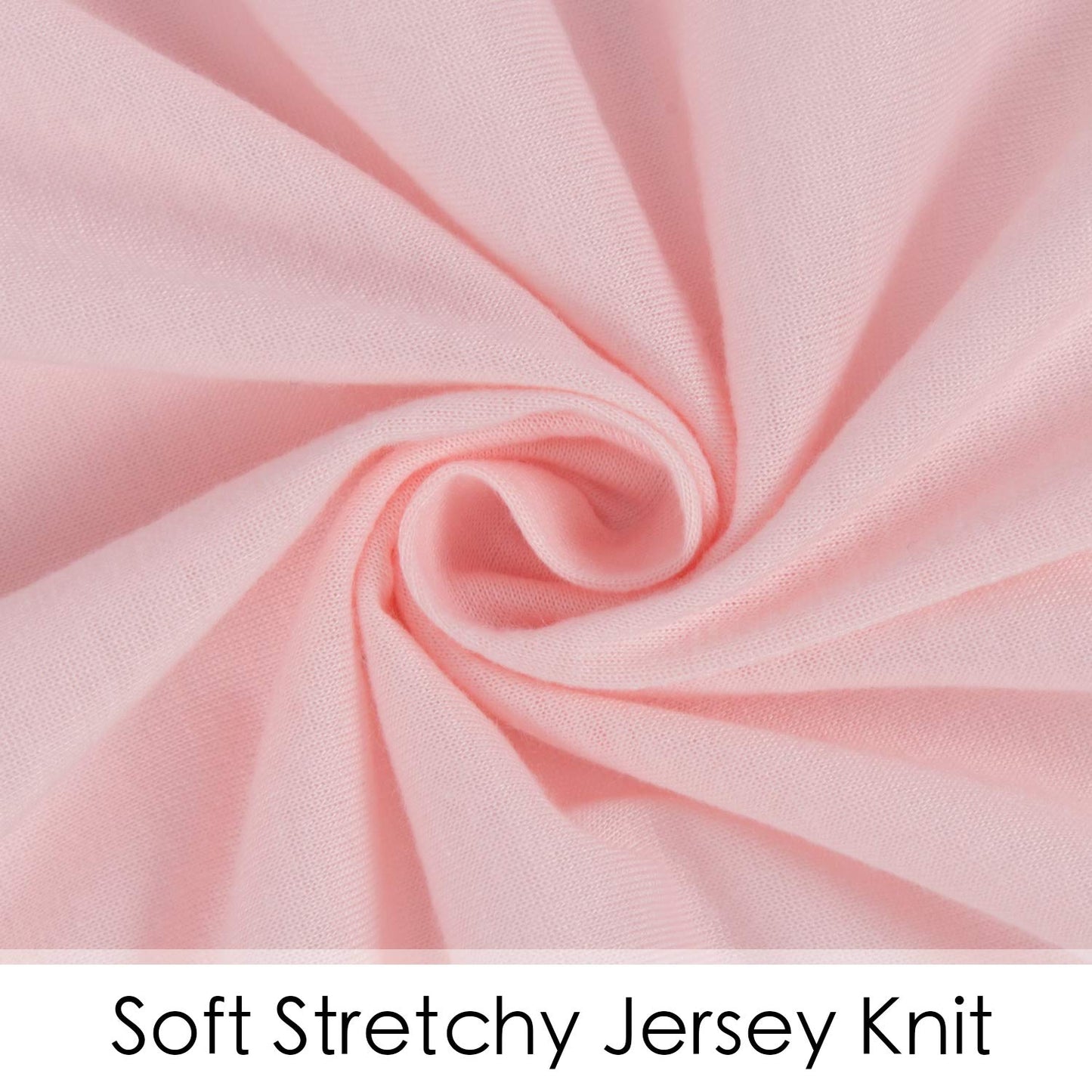 TILLYOU Changing Pad Cover Set in Soft Jersey Material Diaper Changing Table Sheets - Fits 32"/34''x16 Contoured Pad for Babies,Peachy Pink & Lt Gray
