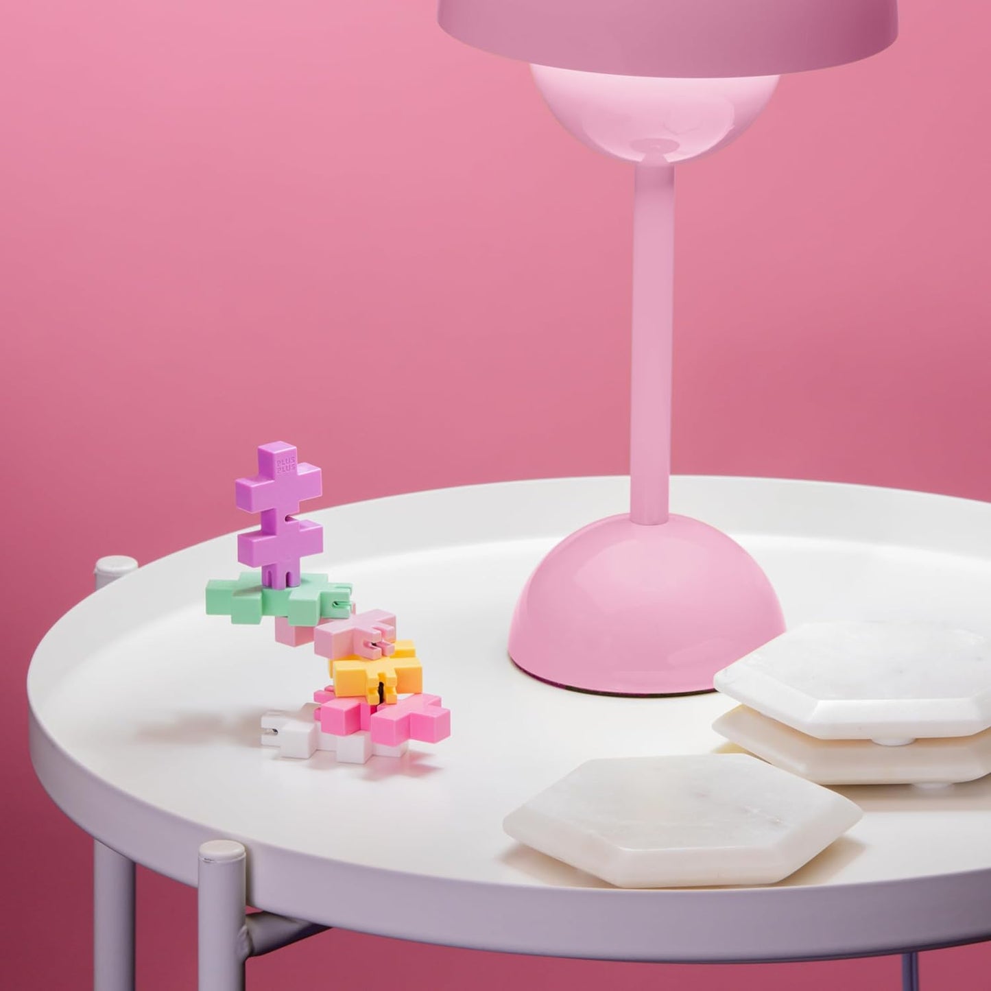 Plus-Plus - HEXEL Bubblegum - Fidget Sensory Puzzle Toy - Travel Friendly, Quiet Stress and Anxiety Relief for Kids/Adults
