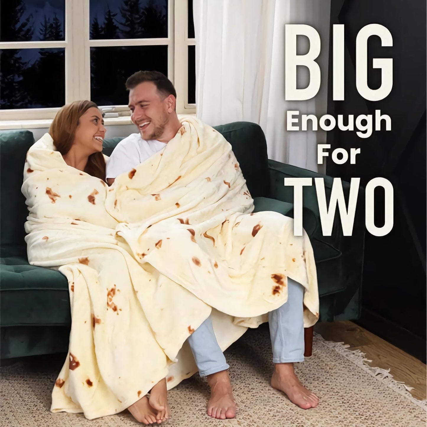 74in Burrito Tortilla Blanket White Elephant Gifts for Adults Useful Taco Throw Blankets Woemn Men Party Cool Stuff Novelty Gag Soft Fleece Wrap