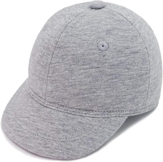 Keepersheep Baby Baseball Cap Infant Sun Hat, Cotton Knit with Soft Brim, Adjustable Soft Newborn Toddler Cap