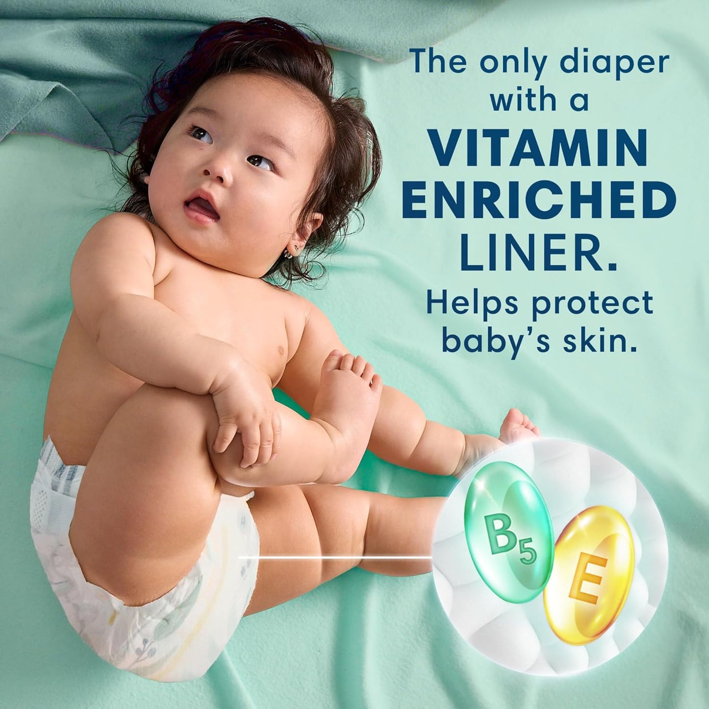 Pampers Pure Protection Baby Diapers, Size 1 (8-14 lbs), 198 Count, Up to 100% Leakproof, Premium Plant-Based Skin Protection, Hypoallergenic Soft Diapers
