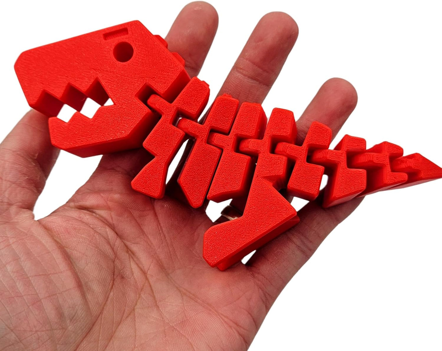 Rexi Collectible Figurine - Stress Relief, Autism, ADHD - Flexible Dinosaur - Articulating Joints (Red)