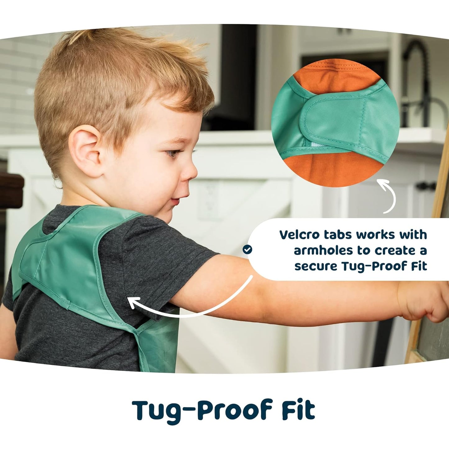 Tiny Twinkle Mess Proof Apron Bibs - 2 Pack Waterproof & Lightweight Baby Bibs for Led Weaning | 100% Recycled Polyester, Easy Clean & Machine Washable (Sand Cinnamon,Small 6-24 Months)