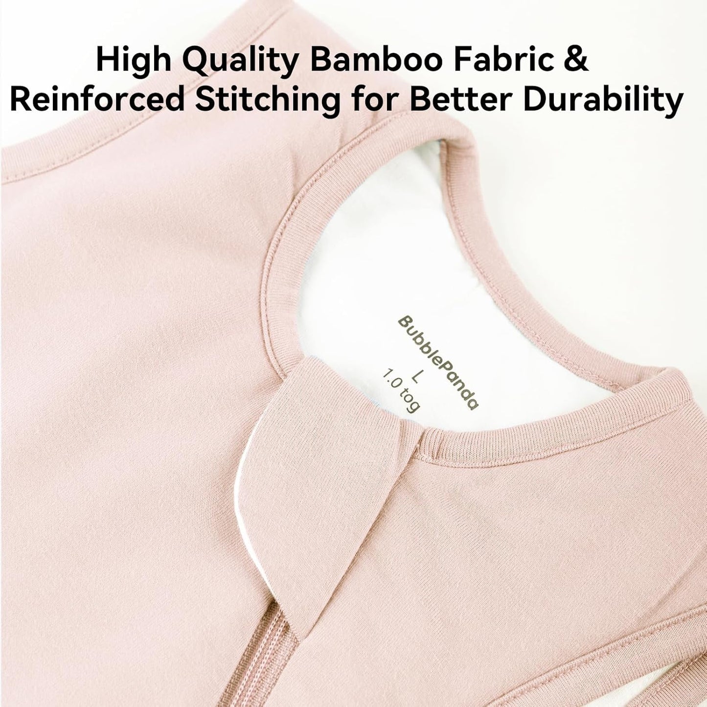BubblePanda Rayon Made from Bamboo Sleep Sack 6-12 Months 0.5 Tog Soft Lightweight Toddler Sleep Sack for Babies 2-Way Zipper Wearable Blanket Baby 6 Months