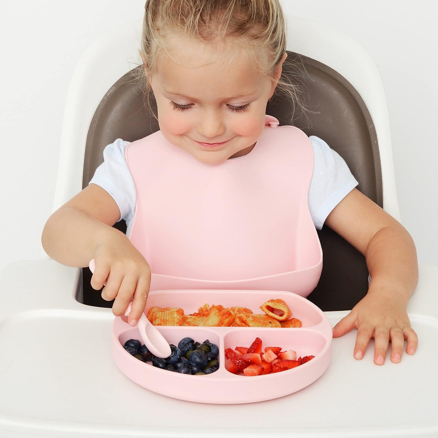 PrimaStella Silicone Chew Spoon Set for Babies and Toddlers | Safety Tested | BPA Free | Microwave, Dishwasher and Freezer Safe (Summer Rainbow Chew Spoon)