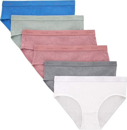 Hanes Ultimate Girls' Supersoft Bikini Briefs & Hipsters