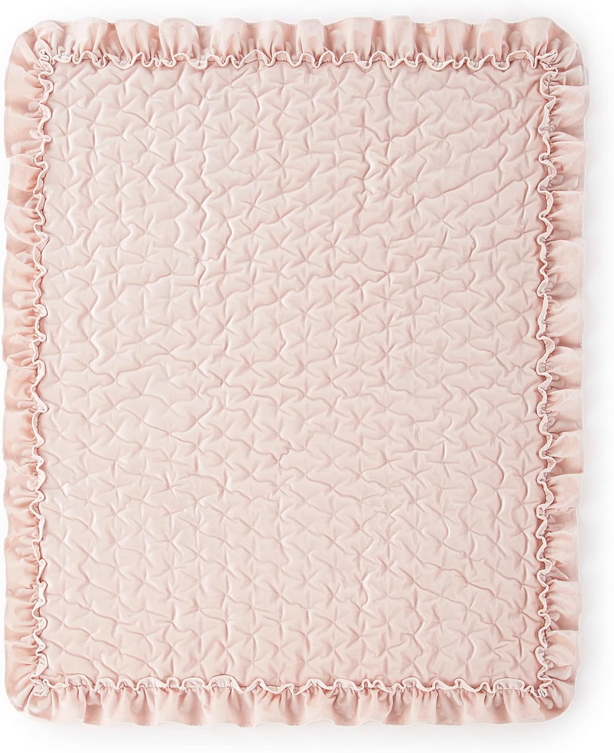 Levtex Baby - Heritage Crib Bed Set - Baby Nursery Set - Blush Velvet - Rich Velvet - 4 Piece Set Includes Quilt, One Fitted Sheet, Changing Pad & Skirt/Dust Ruffle