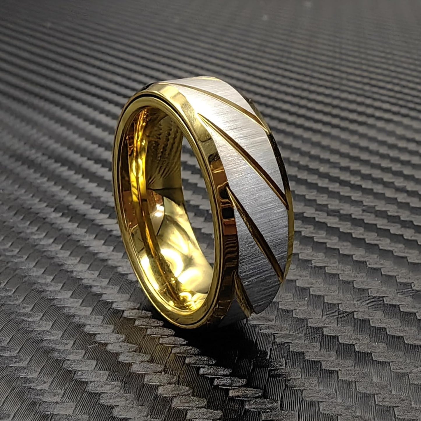 EDC Fidget Slider Fidget Toy Adult Stress Relief Metal Ratchet Ring Jewelry ADHD Recreational Fidget Toy Tactile Coin (Golden, 7)