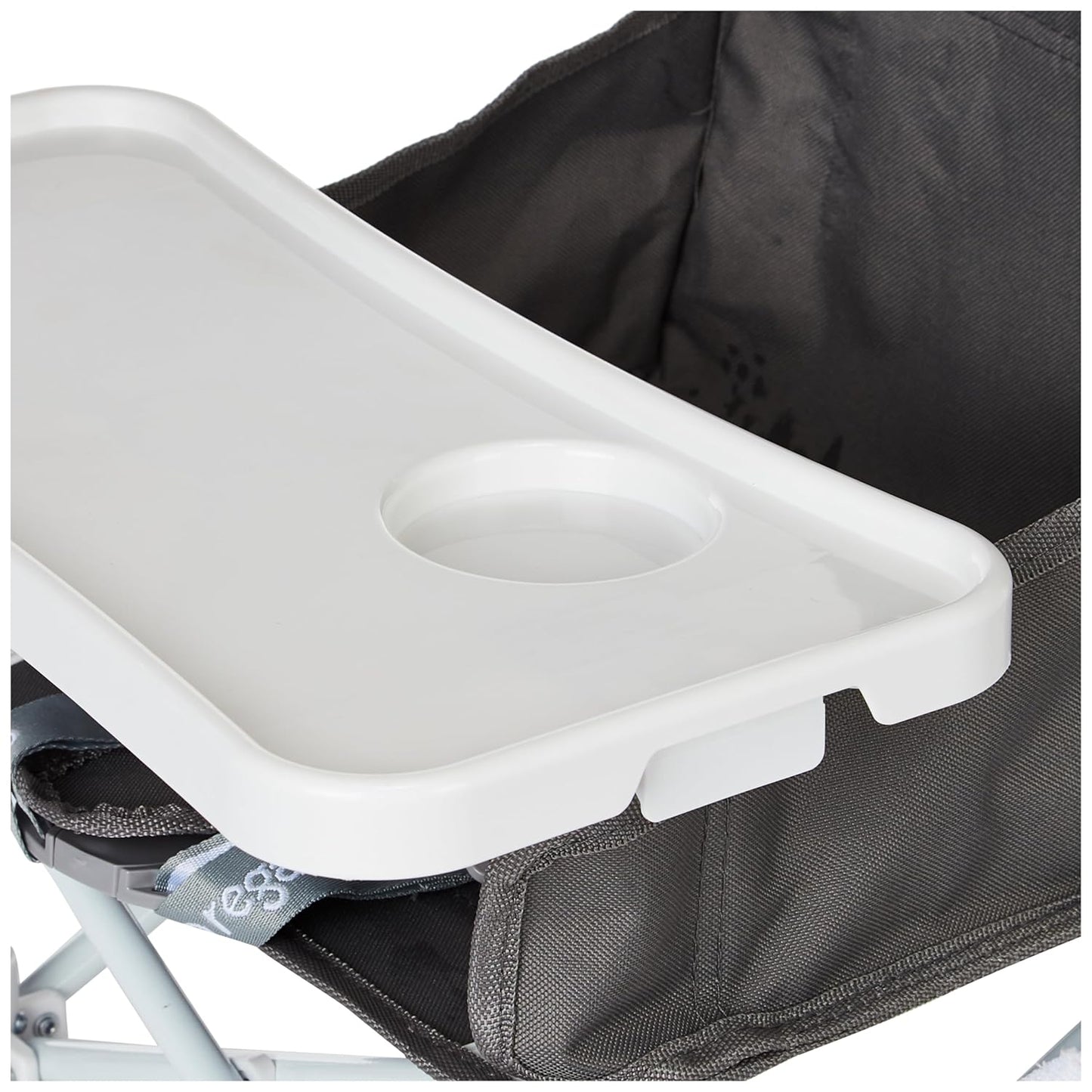 Regalo My Chair 2-in-1 Portable Travel Booster Seat & Activity Chair, Bonus Kit Includes, Oversized Removable Tray with Cup Holder, Gray