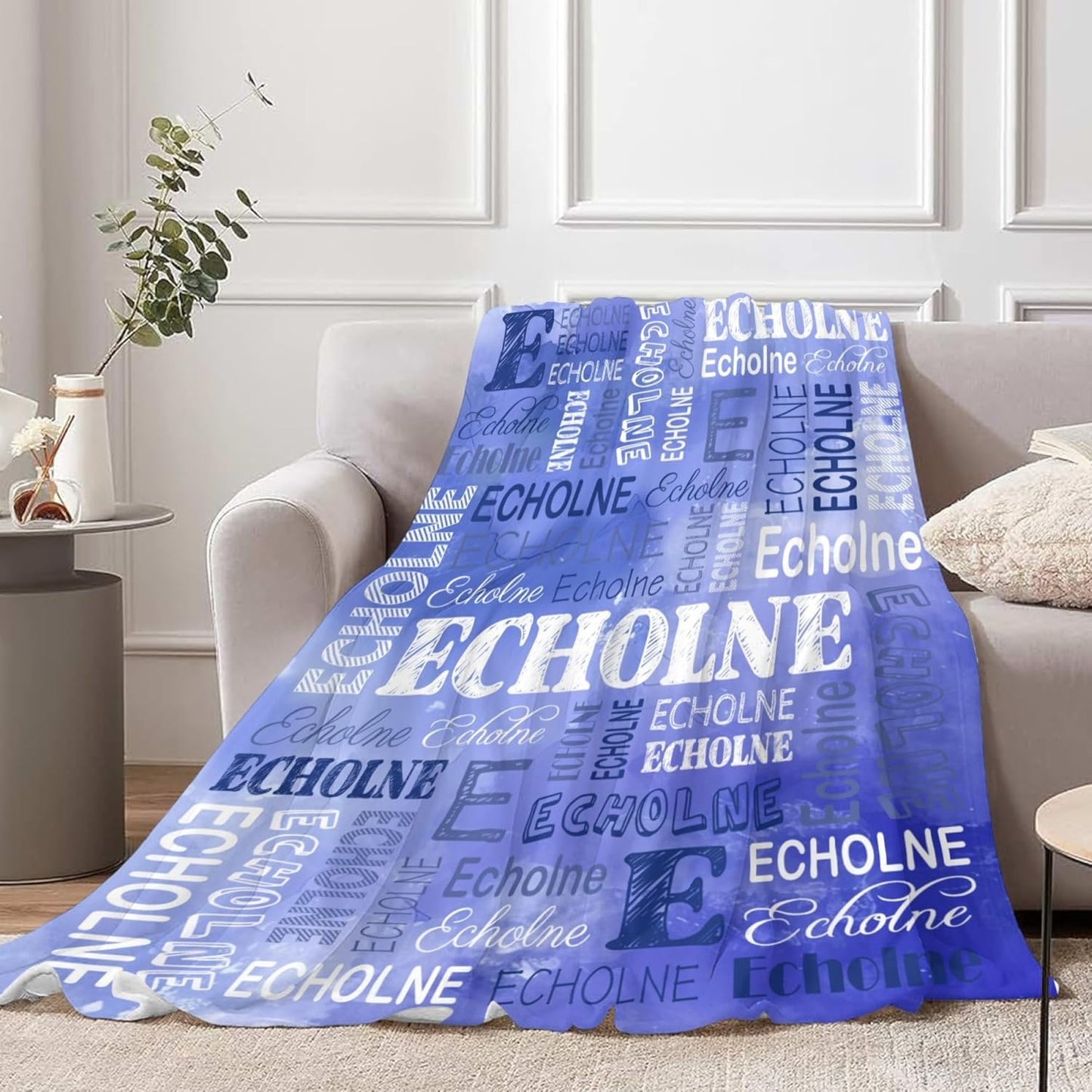 Custom Baby Blanket with Name Personalized Blanket for Kids Customized Blanket for Adult Birthday Christmas Valentines Day Gift
