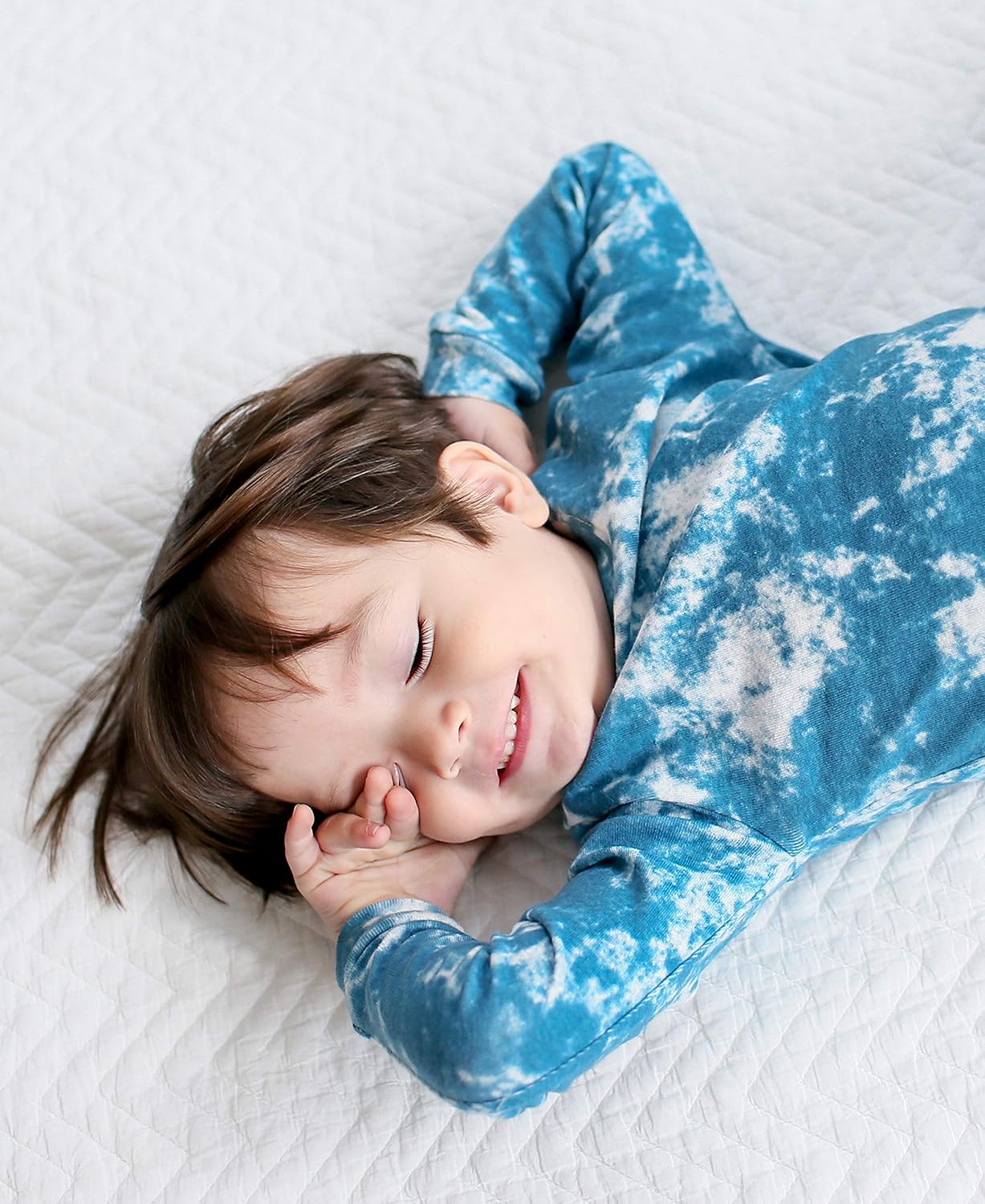 VAENAIT BABY 12M-12Y Toddler Kids Boys Girls 100% Cotton Marbling Tiedye Sung Fit Sleepwear Pajamas 2pcs Pjs Set