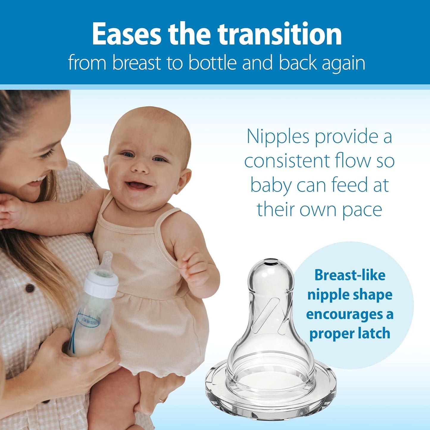 Dr. Brown's Natural Flow® Anti-Colic Options+™ Narrow Bottle to Sippy Gift Set with Soft Silicone Sippy Spout, Removable Silicone Handles, Travel Cap and Bottle Brush
