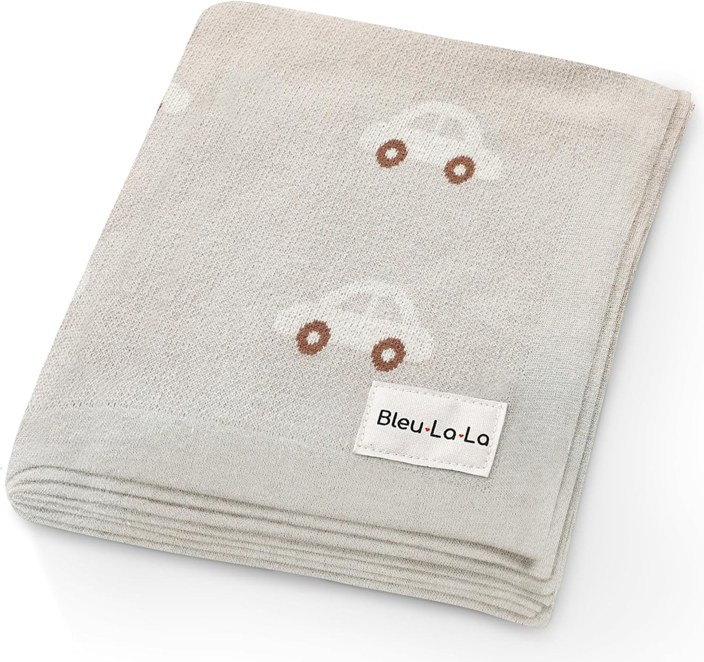 Baby Receiving Blanket for Boys 100% Cotton Buttery Soft Cozy Receiving Swaddle Crib Stroller Blanket for Shower Gift Registry for Newborns, Infants, Toddlers (Cars - Oat)