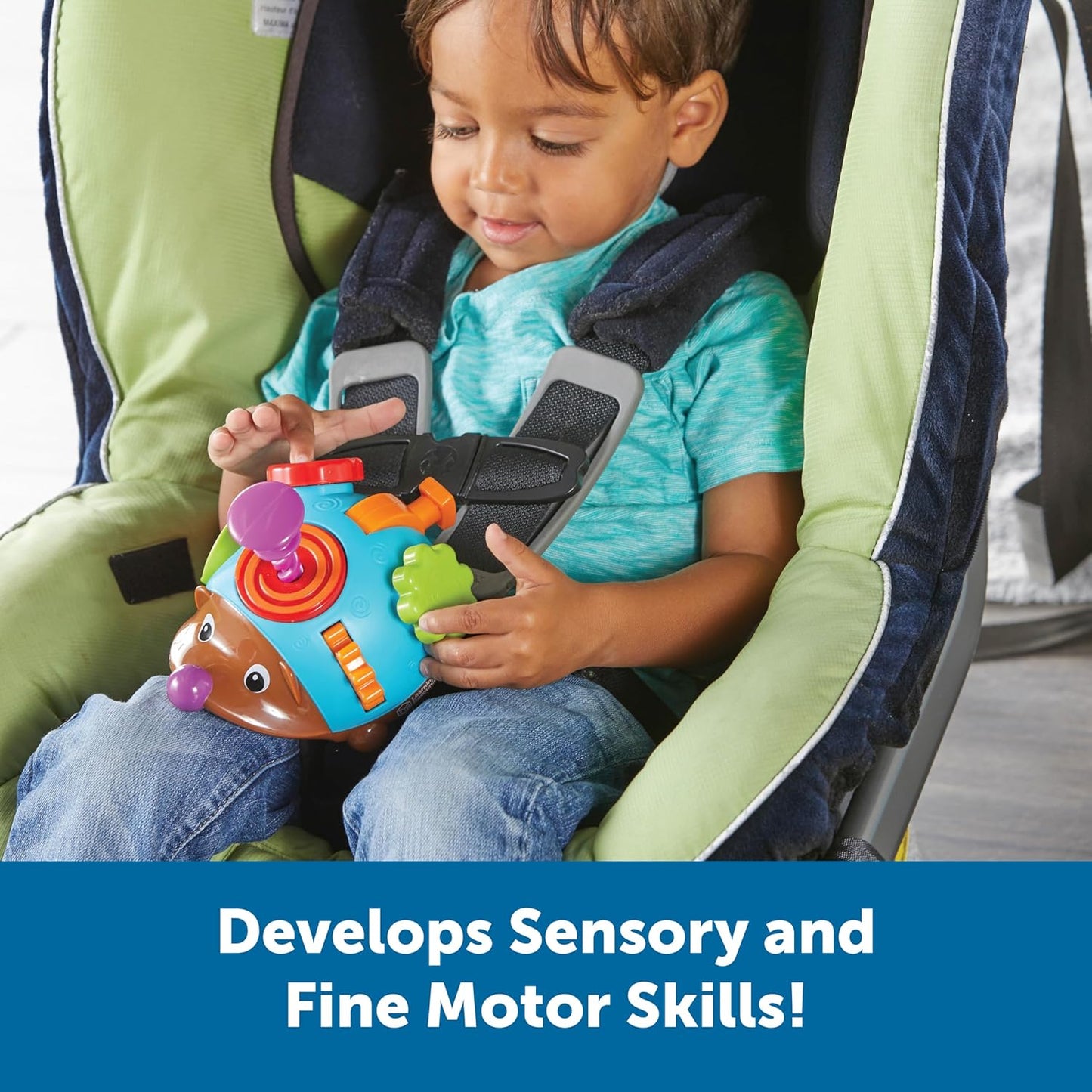 Learning Resources Spike the Fine Motor Hedgehog Fidget Friend -Ages 18+ months Fine Motor and Sensory Play Toy,Educational Toys for Toddlers, Toddler Montessori Toys