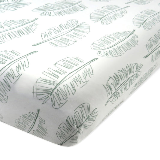 HonestBaby Unisex-Baby Fitted Crib Sheets Set Standard Mattress, 100% Organic Cotton Baby Boys, Girls, Neutral, 1 Pack - Navy, One Size