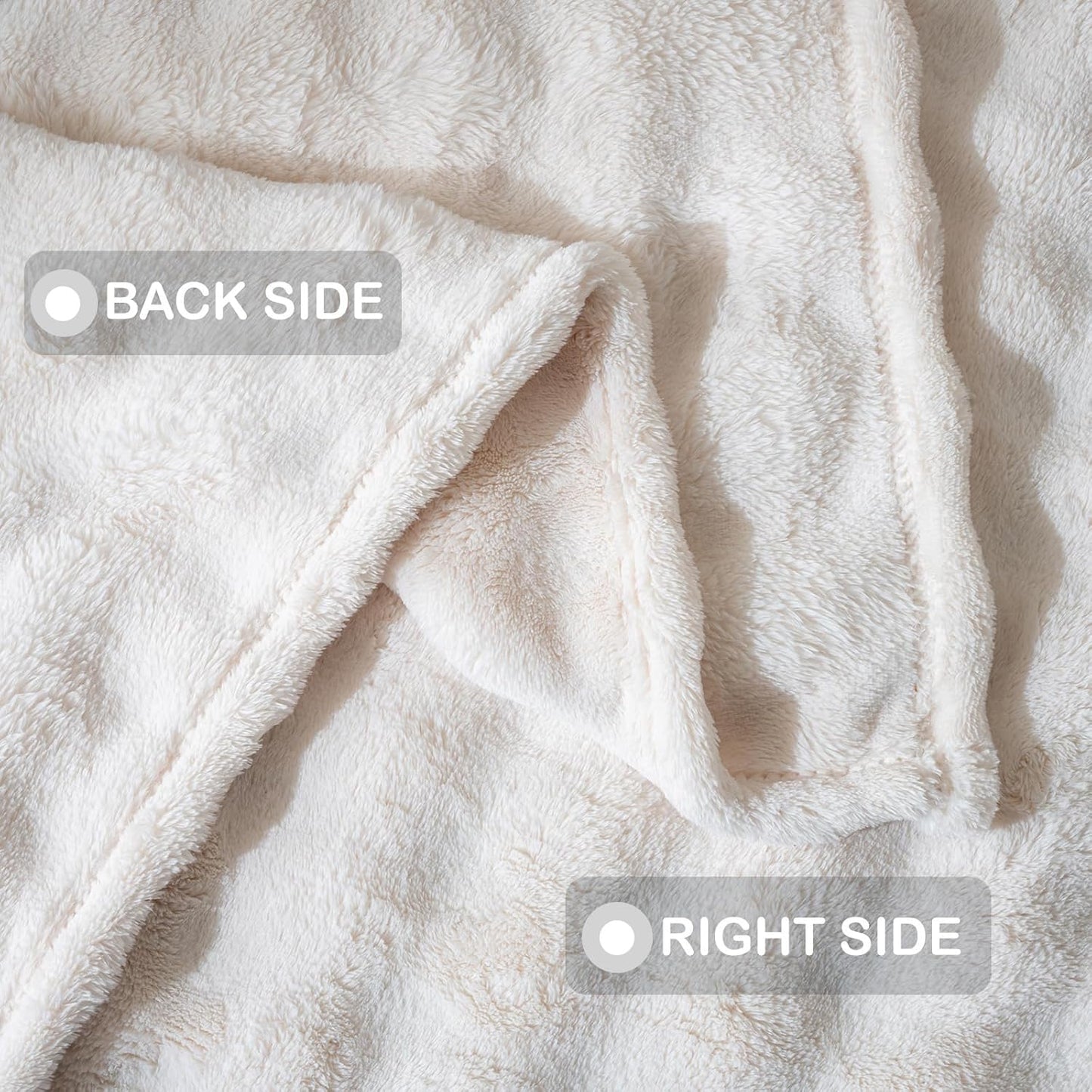 Fleece Baby Blanket for Boys Bubble Design, Warm Cozy and Fluffy Infant Newborn Toddler Small Receiving Blankets for Crib Stroller, 30x40 Inches, Off White