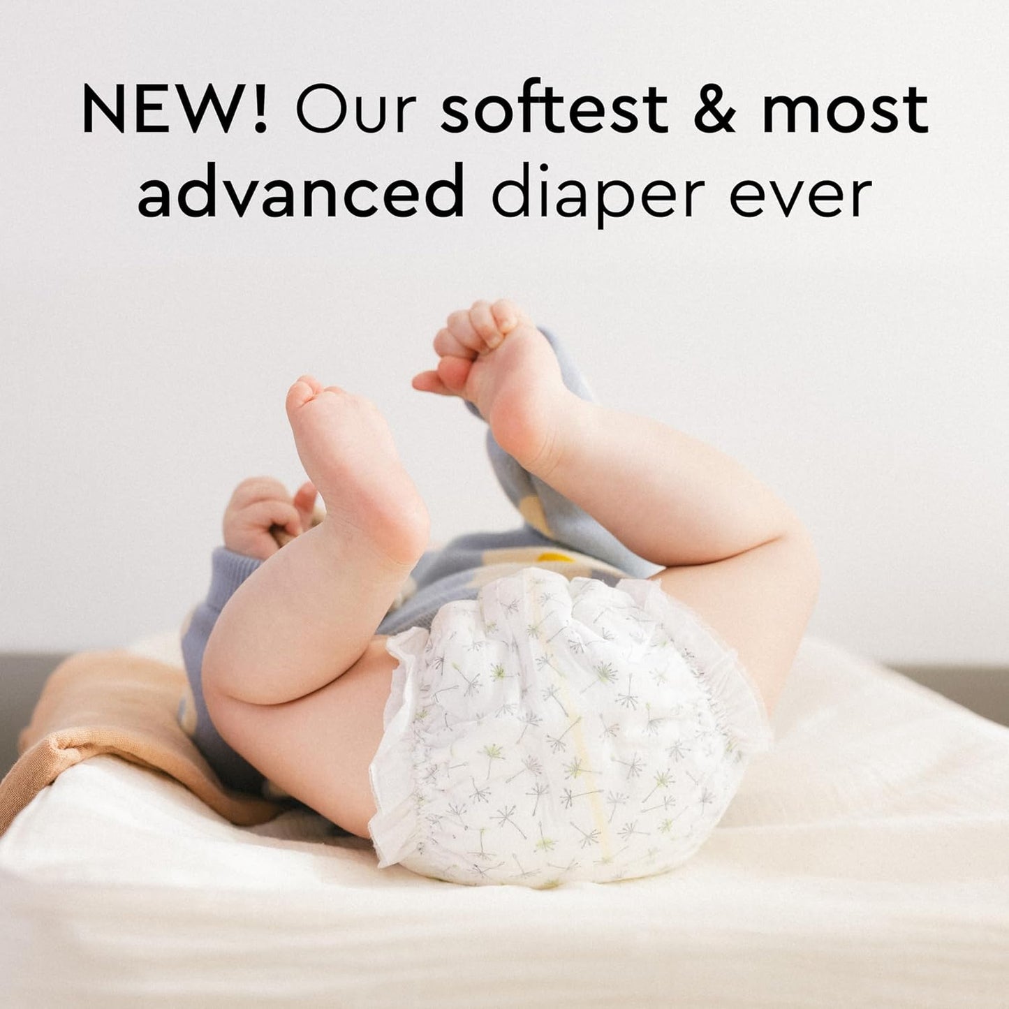 Baby Diapers - Size 1 (4-11 lbs), Monthly Supply (144 Count), Leak Protection, Skin-Friendly, Ultrasoft, Perfume- & Chlorine-Free, Hypoallergenic, Dermatologist Tested, Oeko-TEX®