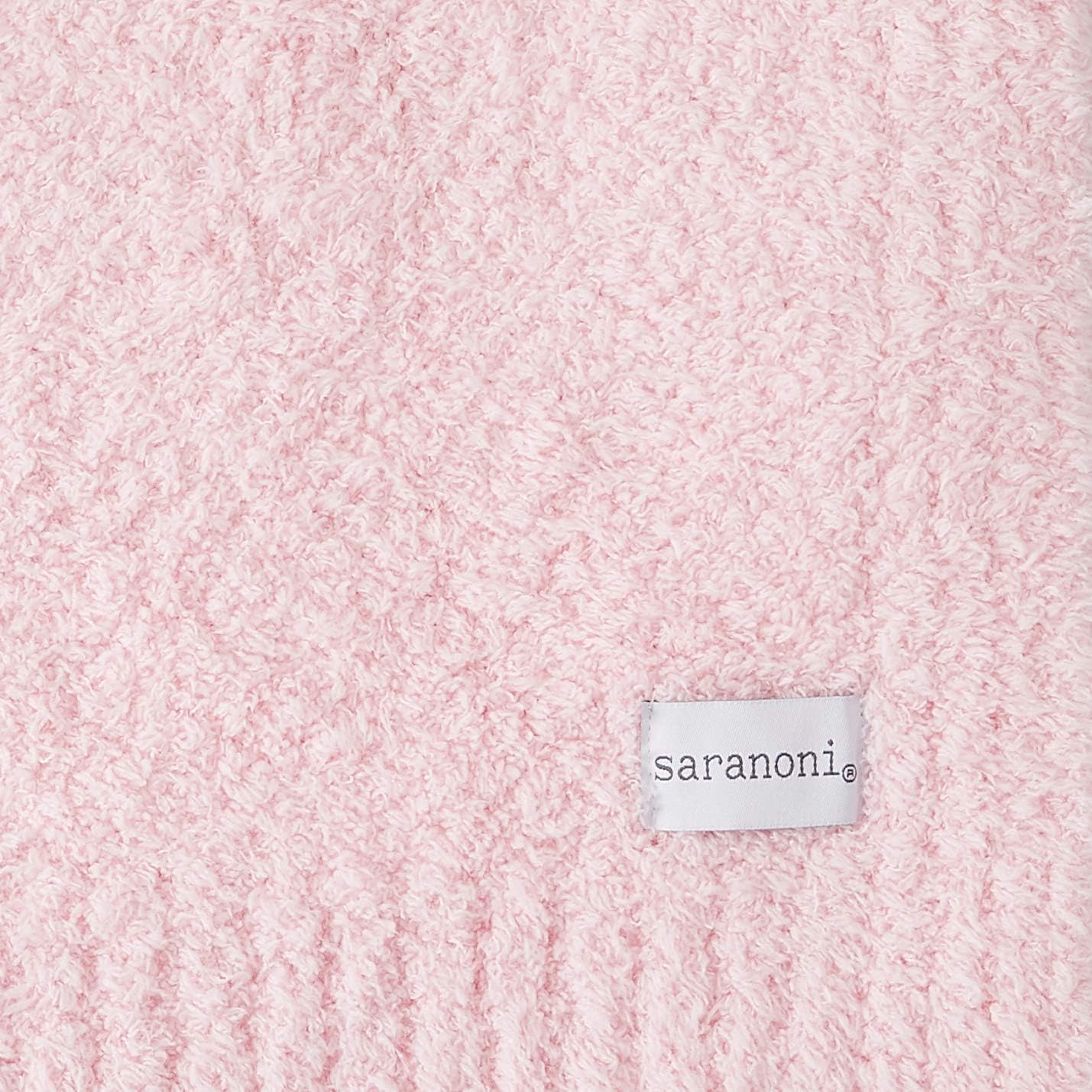 SARANONI Bamboni Luxury Baby Blanket | Plush Blanket for Infant Boys & Girls | Receiving Blanket 30” x 40” | Light Pink
