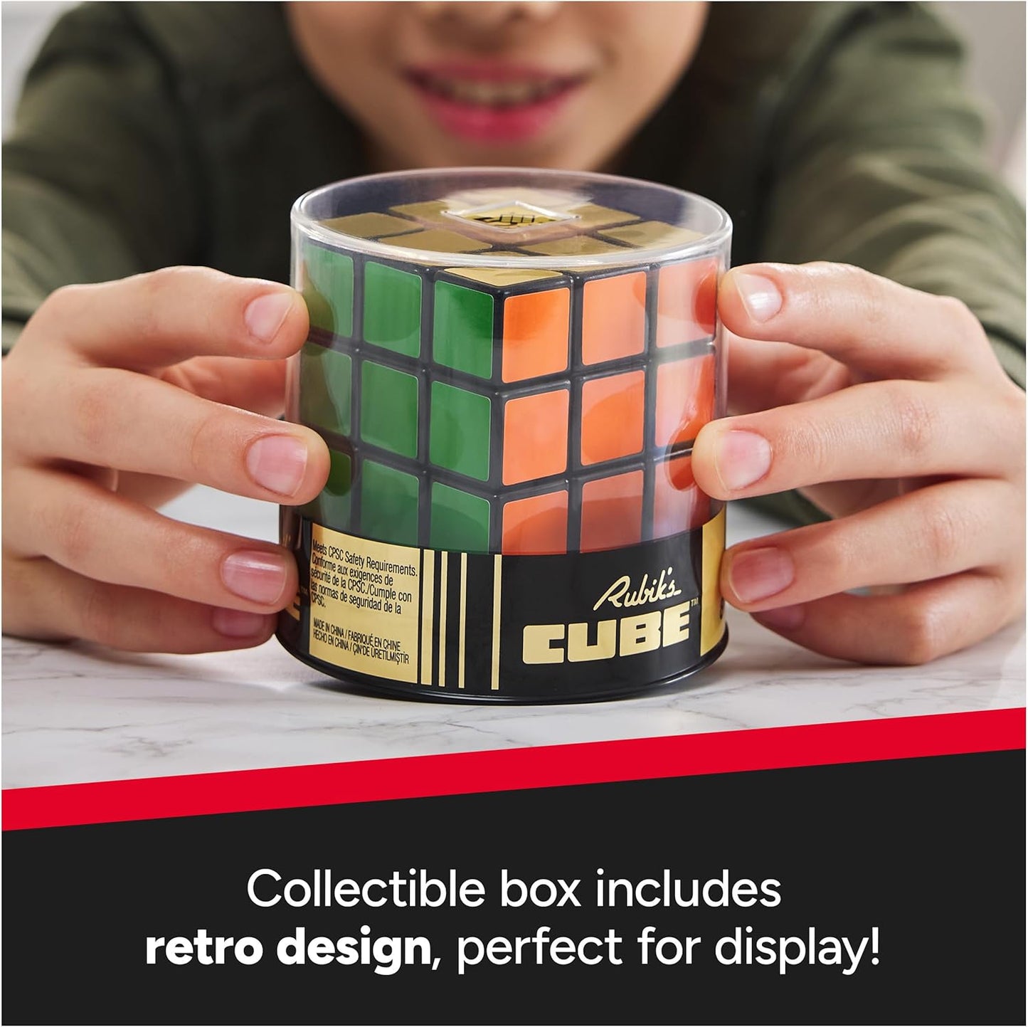 Rubik's Cube, Special Retro 50th Anniversary Edition, Original 3x3 Color-Matching Puzzle Classic Problem-Solving Challenging Brain Teaser Fidget Toy, for Adults & Kids Ages 8+