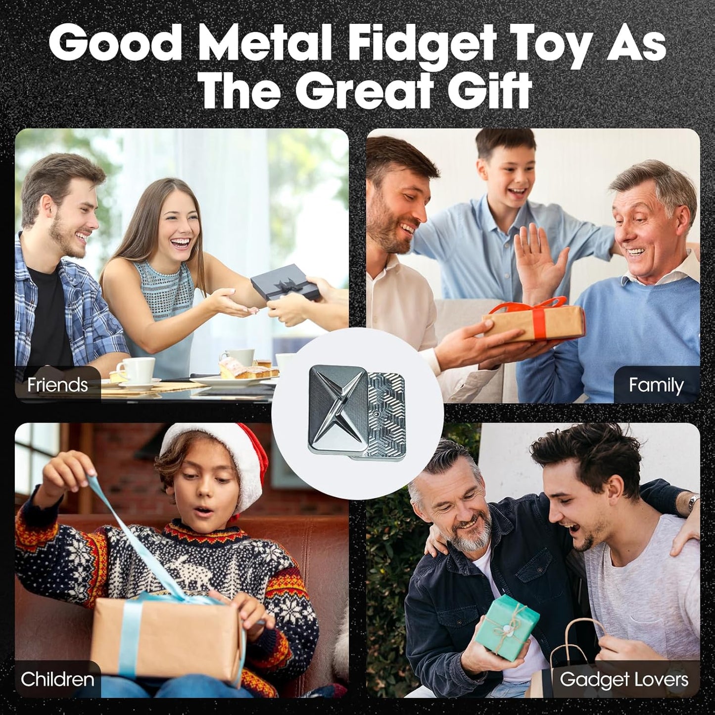 Lightning Infinite Fidget Slider Metal Magnetic Haptic Fidget Toys for Adults Anxiety/ADHD/Stress Relief