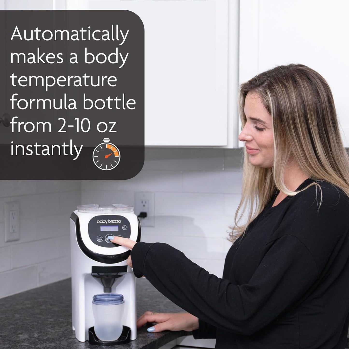 Baby Brezza Formula Pro Mini Baby Formula Mixer Machine Fits Small Spaces and is Portable for Travel– Bottle Makers Makes The Perfect Bottle for Your Infant On The Go, White