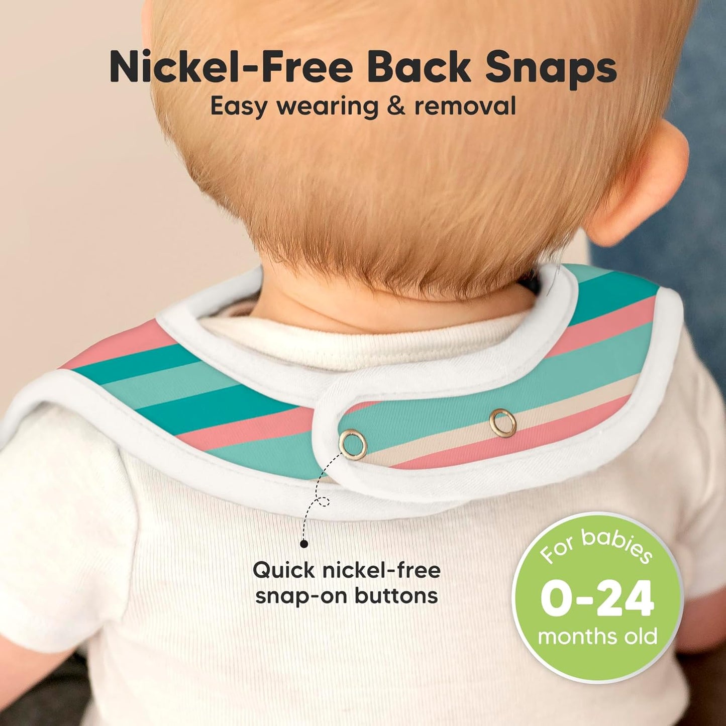 KeaBabies 8-Pack Organic Baby Bibs for Boys, Girls - Super Absorbent Cotton Drool Bibs for Baby Girl & Boy, Teething Toddler, Drooling Newborn, Ultra Soft & Machine Washable (Mesozoic)