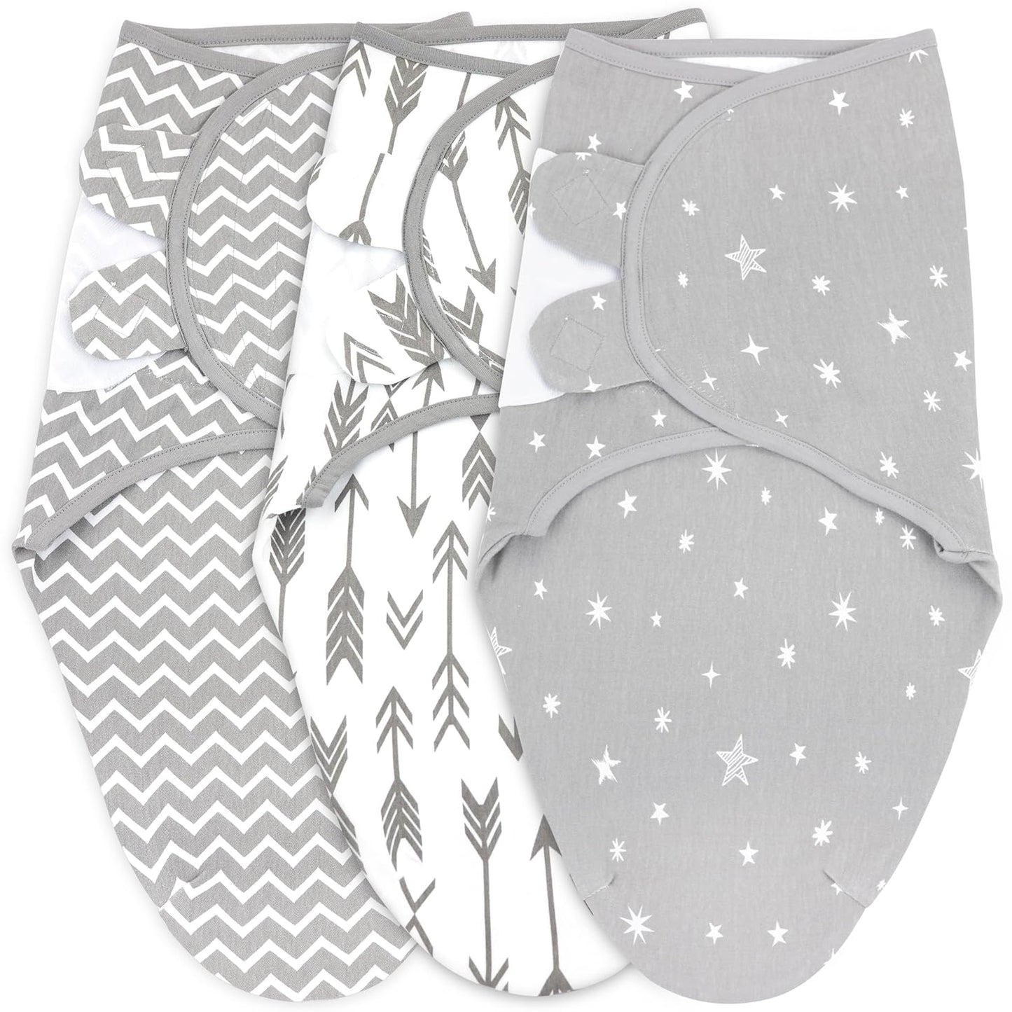 Bublo Baby Swaddles for Newborns – 3-Pack Infant Swaddles 0-3 Months – Adjustable Swaddle Sleep Sack – Soft Organic Cotton Baby Wrap for Safe & Cozy Sleep (Galaxy)