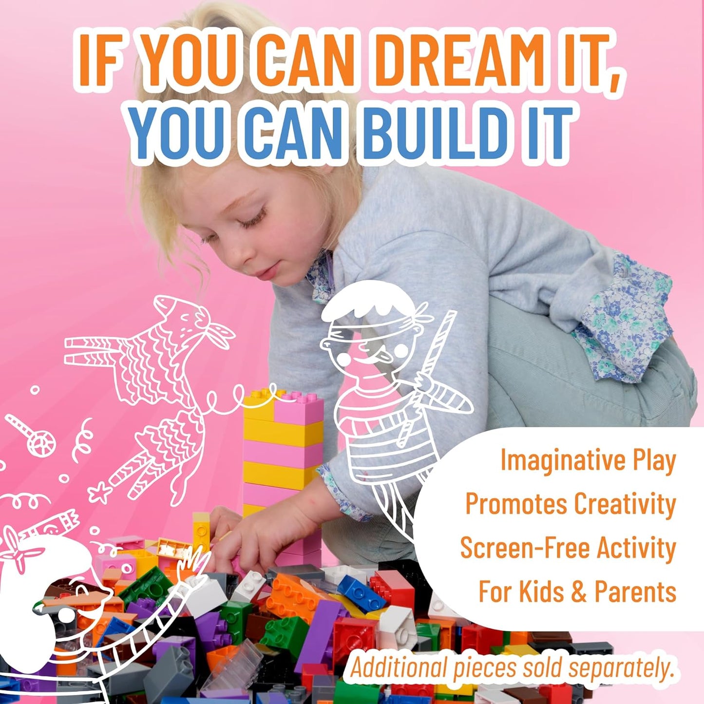 Strictly Briks Classic Brick Starter Kit – 96 Gray 2x4 Stud Pieces - Creative Building Set for Ages 3+ - Compatible with Major Brick Brands