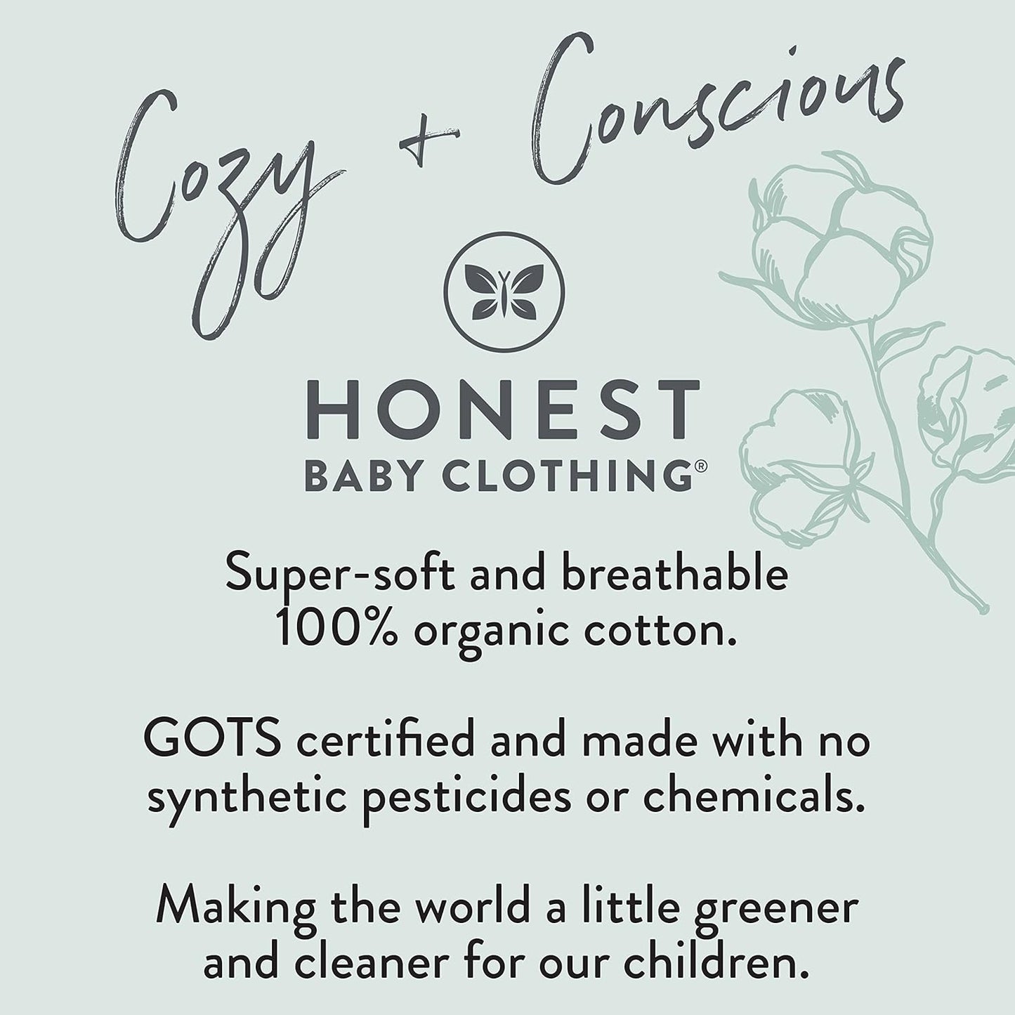 HonestBaby Organic Cotton Changing Pad Cover, Jumbo Leaf Sage, One Size