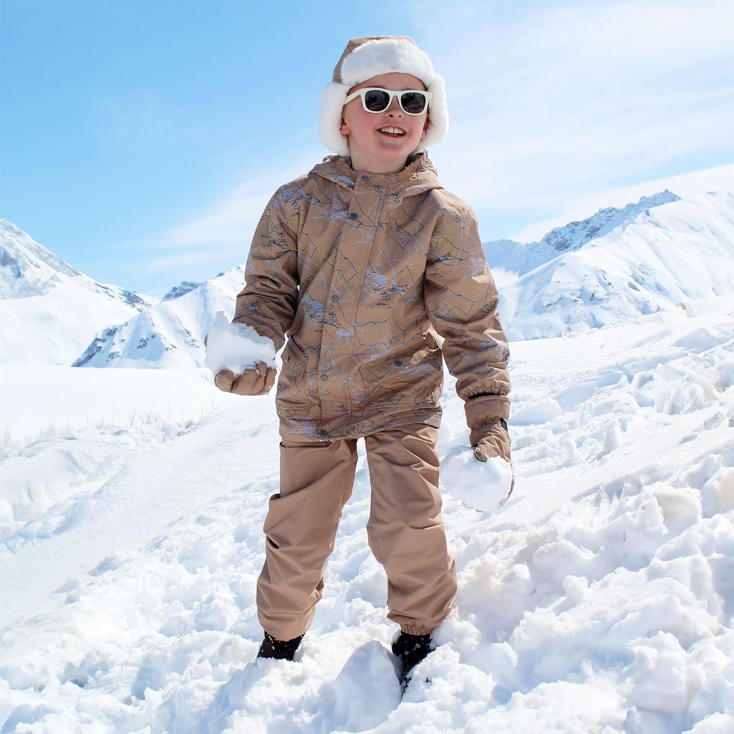 JAN & JUL Waterproof Fleece Lined Rain Jacket, Raincoat for Kids