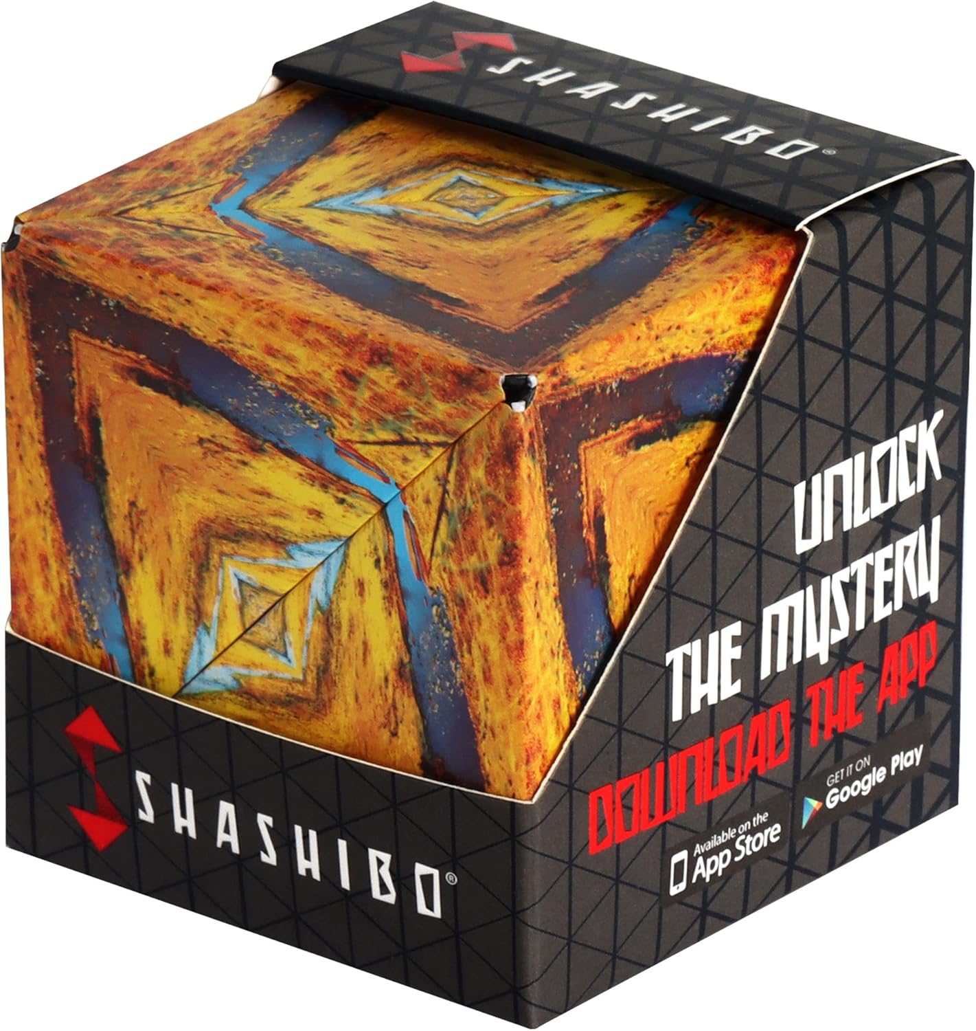 SHASHIBO Shape Shifting Box - Award-Winning, Patented Fidget Cube w/ 36 Rare Earth Magnets - Transforms Into Over 70 Shapes, Download Fun in Motion Toys Mobile App (Wild Series - Savannah)