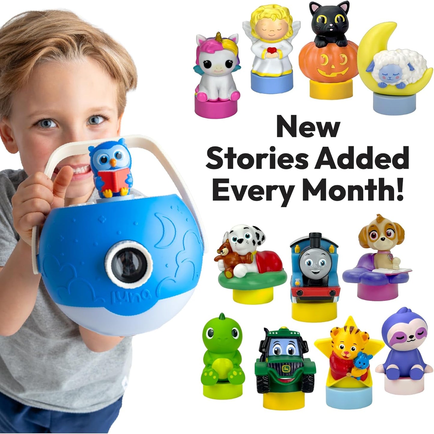 Kids Book Projector – 5 Daniel Tiger & 5 Classic Read-Aloud Stories, 10 Songs & Night Light & Soothing Dream Music | Children Ages 3+ Storytime Projector for Kids & Toddler | Toys, Owl & Daniel Tiger