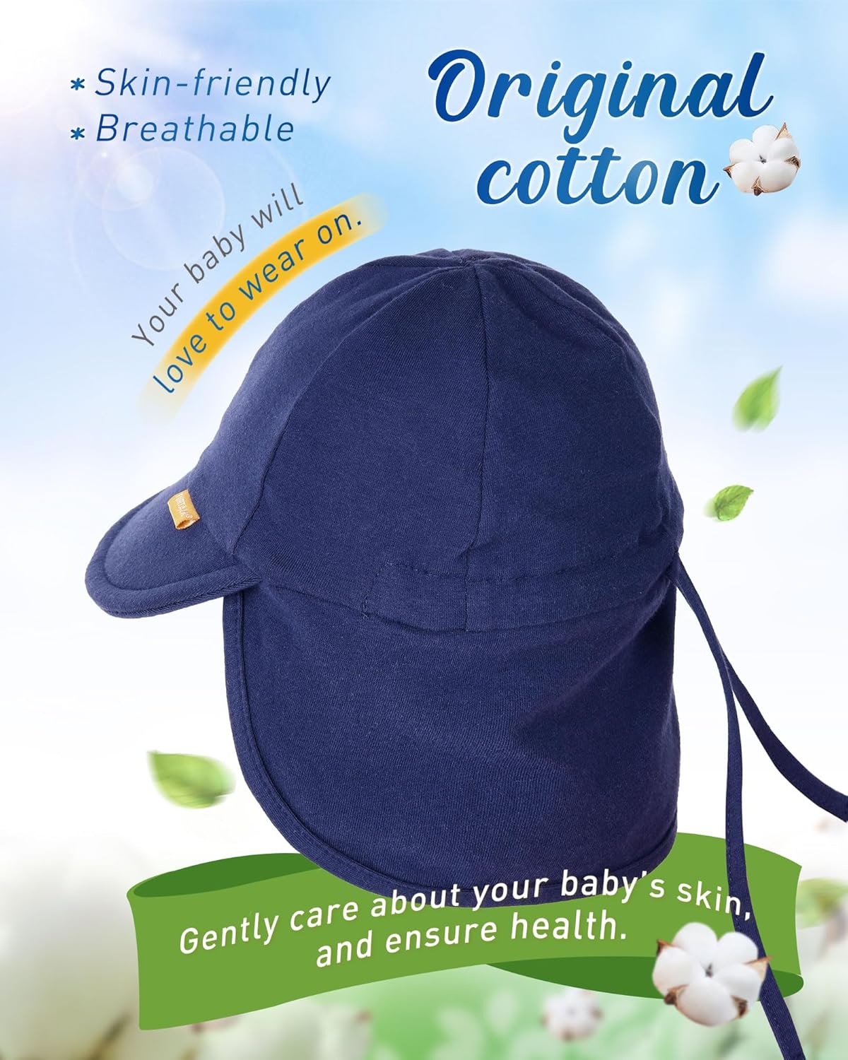 FURTALK Baby Sun Hat UPF 50+ UV Ray Sun Protection Cotton Toddler Hats for Boys Girls