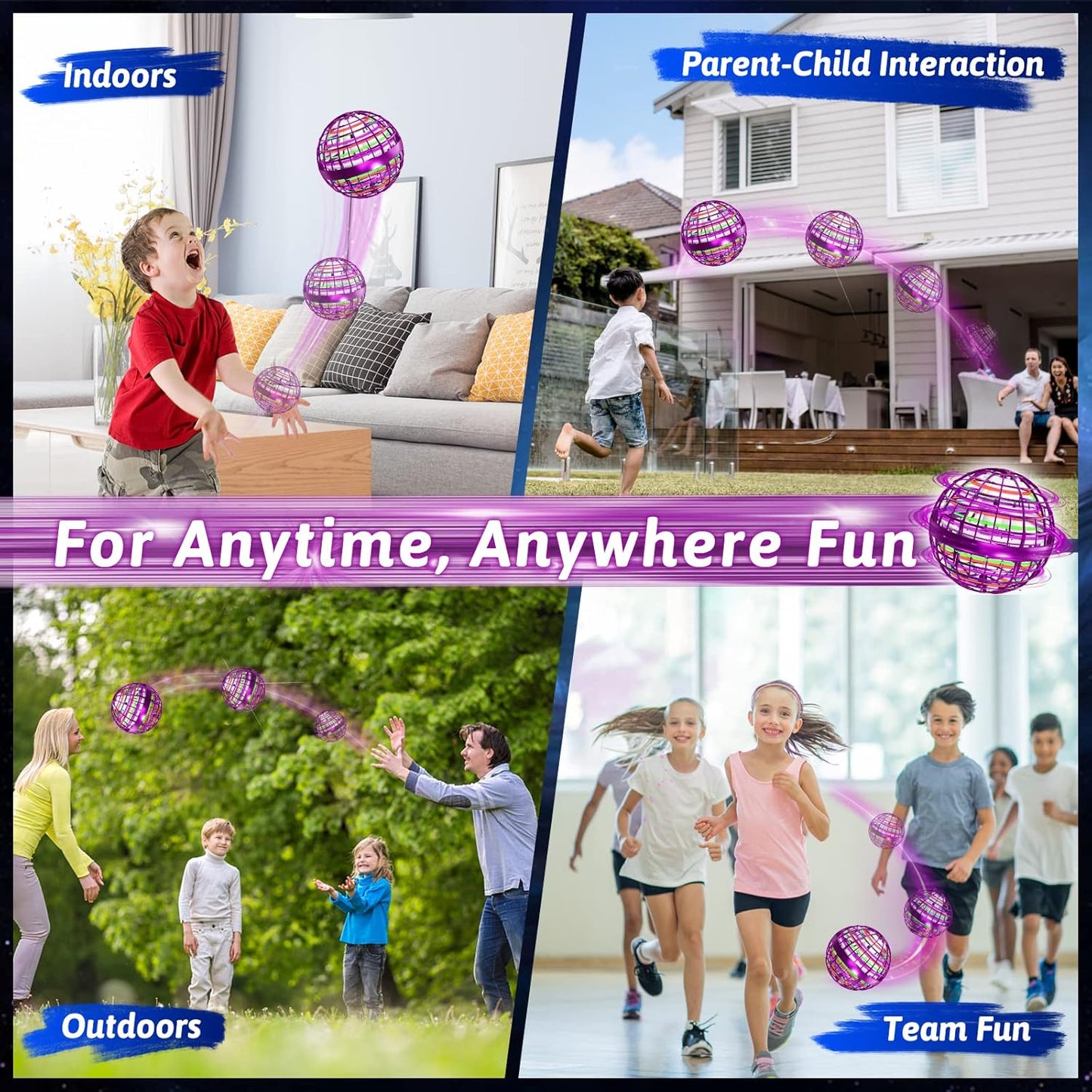 semai Flying Orb Ball Toys, 2023 Cosmic Globe Boomerang Soaring Hover Ball Galactic Fidget Spinner, Hand Mini Drones, Cool Toys Gift for 6 7 8 9 10+ Year Old Boys Girls Teens Indoor Outdoor Toys