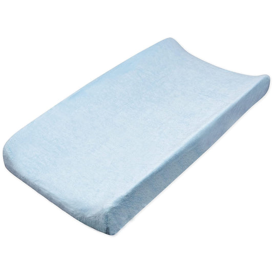 HonestBaby Unisex Baby Organic Cotton Changing Pad Cover And Toddler Sleepers, Light Blue (Terry Cotton), 1 Count Pack Of 1 US