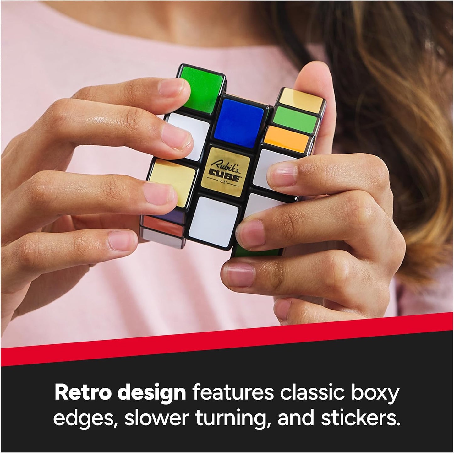 Rubik's Cube, Special Retro 50th Anniversary Edition, Original 3x3 Color-Matching Puzzle Classic Problem-Solving Challenging Brain Teaser Fidget Toy, for Adults & Kids Ages 8+