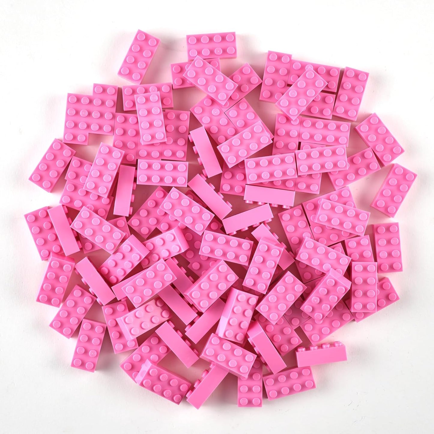 Strictly Briks Classic Bricks Starter Kit - 96 Pink 2x4 Blocks - Creative Play Set for Ages 3+ - Compatible with Major Brick Brands & Block Kits
