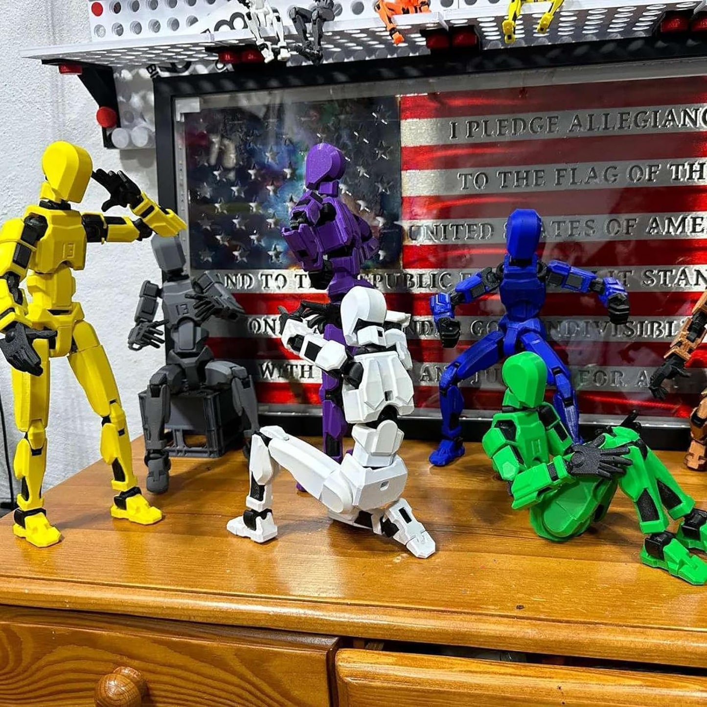 Titan 13 Action Figure, T13 Action Figures 3D Printed Multi-Jointed Movable, Nova 13 Action Figure Lucky 13 Action Figure Dummy 13 Action Figure, Game Gifts Valentines Gifts (Orange)