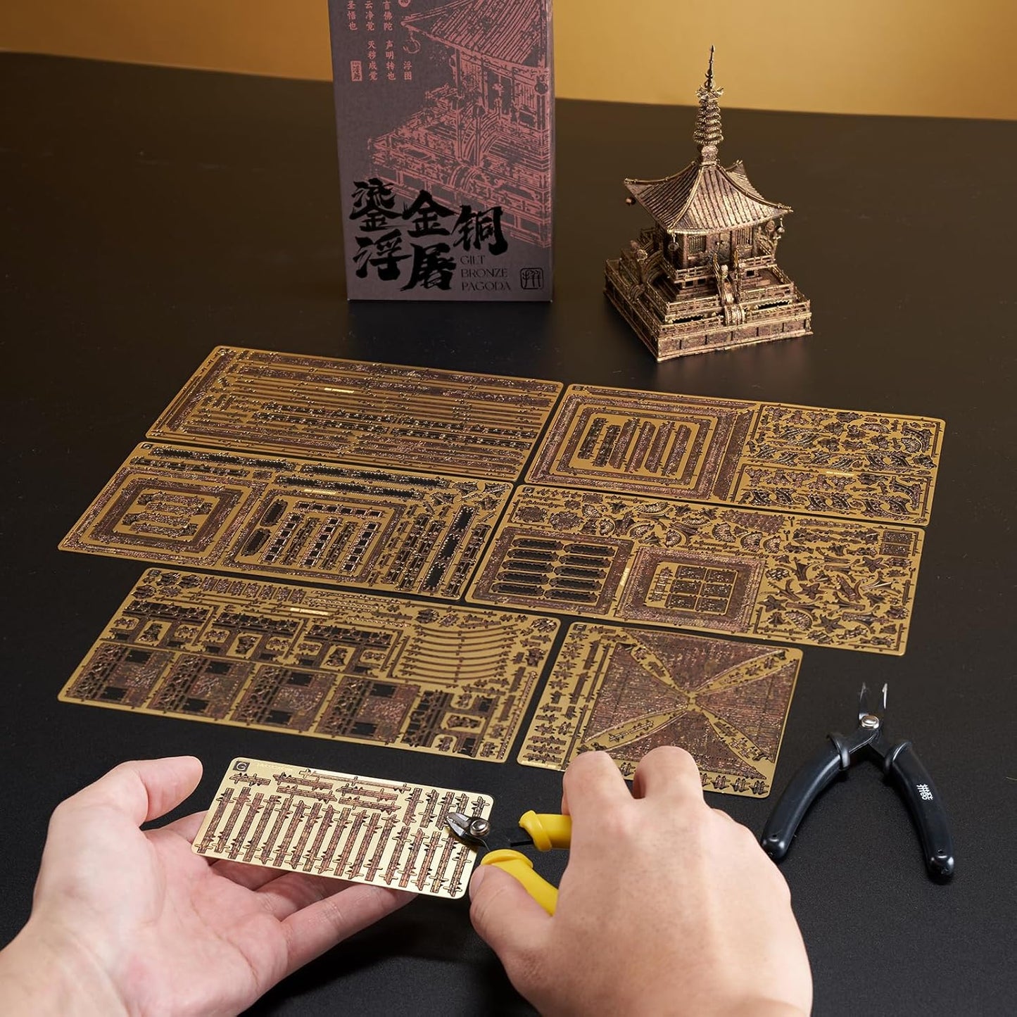Piececool 3D Metal Puzzles for Adults, Buddha Indian Buddist Architecture Model Building Kits, Challenging 3D Metal Puzzles DIY Arts and Crafts Interesting Gifts for Dad Mother